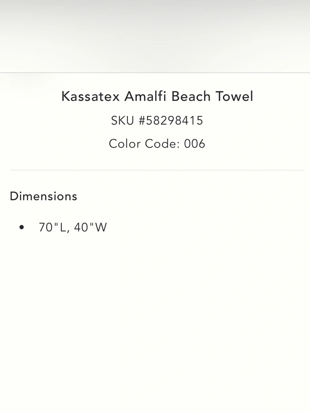 Anthropologie Kassatex Amalfi Beach Towel